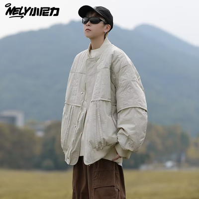 潮牌痞帅休闲宽松棉服外套