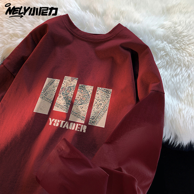 小尼力潮牌民族风长袖T恤