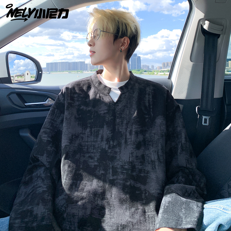 小尼力复古扎染长袖T恤