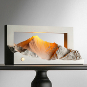 泥想国日照金山小夜灯摆件新婚结婚氛围灯乔迁搬家生日礼物香薰灯