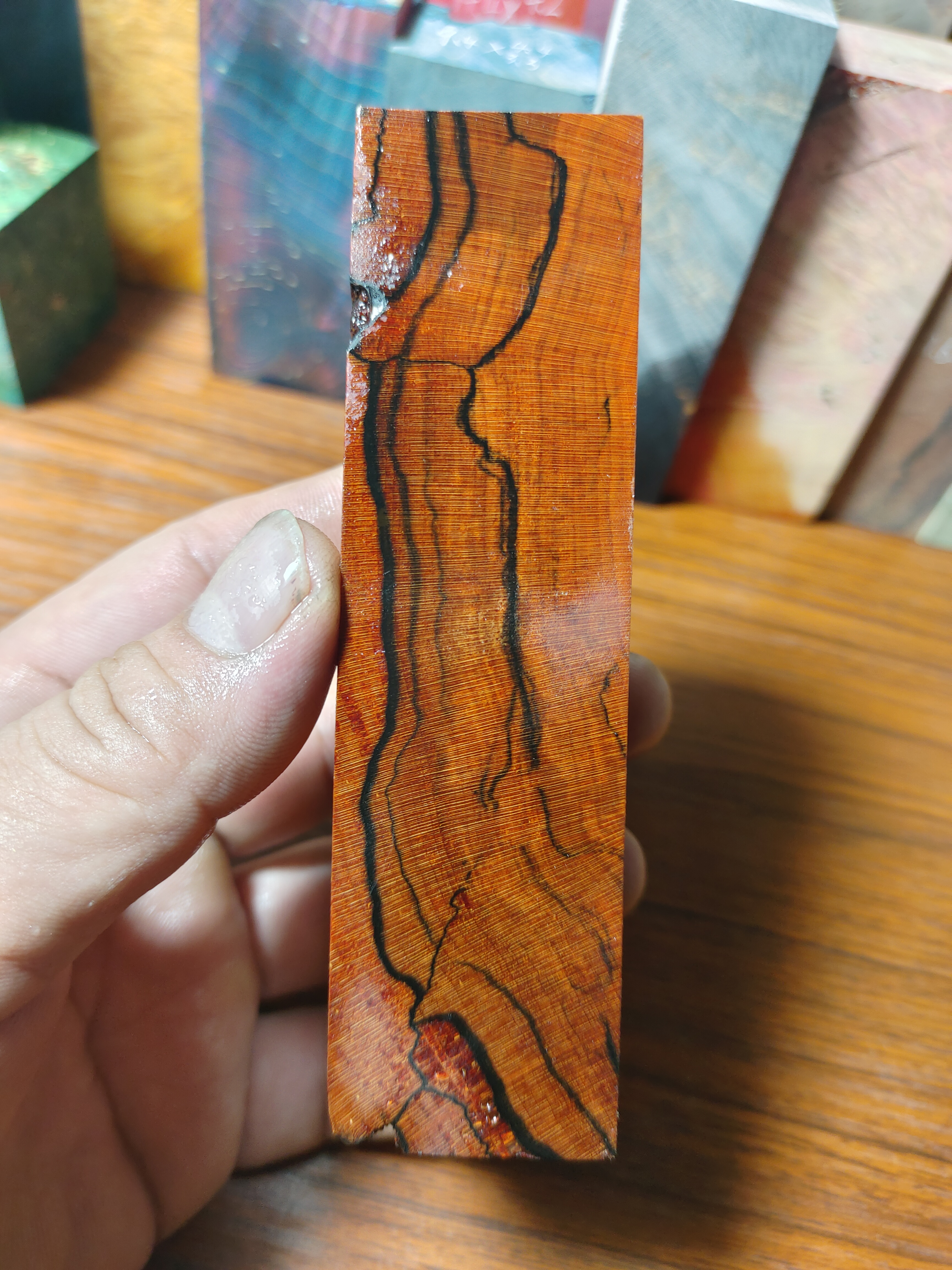 稳定化木固化木料刀柄料稳定化木料稳定化木木料彩色木料稳定木块