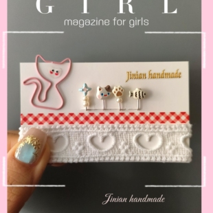 猫咪娃用发夹一组 blythe头饰蓝豆豆ob11 josh 嘎子姐小布头饰