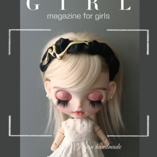 嘎子姐可戴 bjd头饰 zsiga发夹 波浪blythe头饰发箍小布头箍 韩式