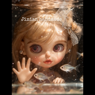 小布blythe头饰发夹 海洋风格 六分娃边夹娃娃刘海夹 嘎子姐头饰