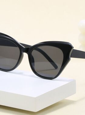 防紫外线太阳眼镜街拍女士墨镜百搭素颜修饰多彩撞色太阳镜网红