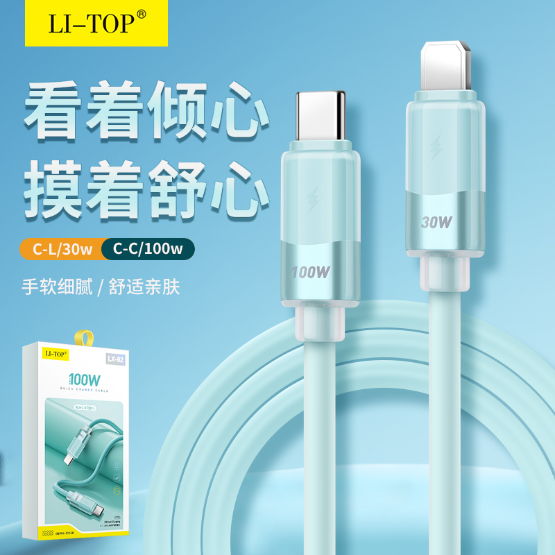 佰通1m单头100WType-C快充套装