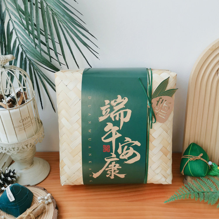 兔年礼盒竹编篮年货烘焙包装福利伴手礼盒茶叶腊味肉香肠手工竹筐