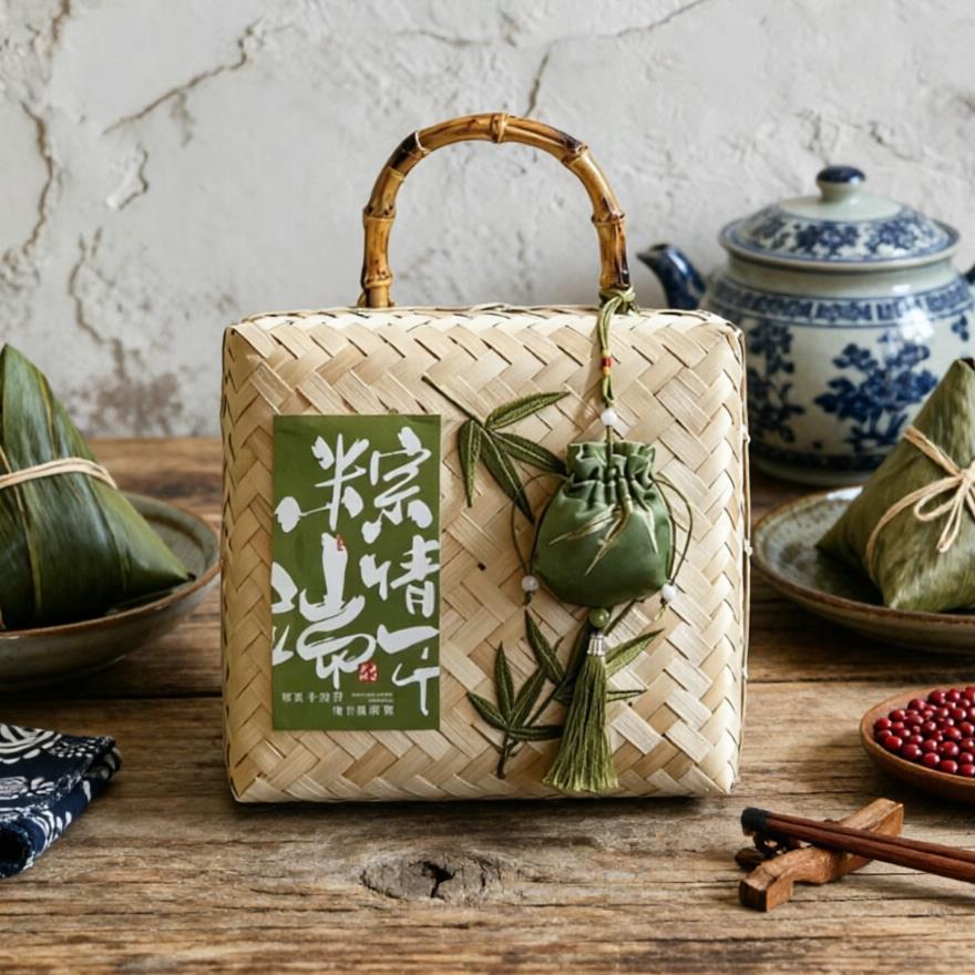 端午礼盒包装茶叶咸鸭蛋粽子特产酒店单位送礼伴手礼手提礼品篮