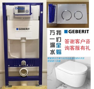 吉博力GEBERIT入墙隐藏水箱无内沿德国进口壁挂马桶套餐OMEGA艾珂