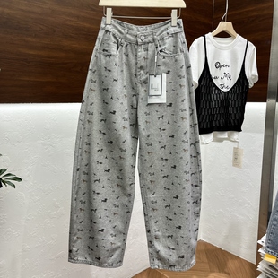 牛仔裤 今年流行腊肠狗印花休闲弯刀裤 88k11 新款 高端欧货2026春装