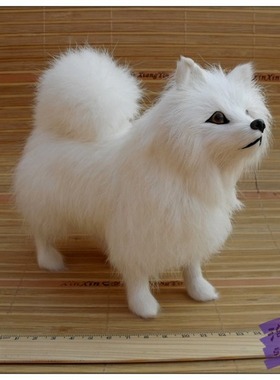 哈士奇萨摩耶摆件皮毛工艺品