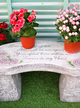 创意庭院花盆底座花园阳台花架艺术仿石长条椅凳子民宿装饰摆件