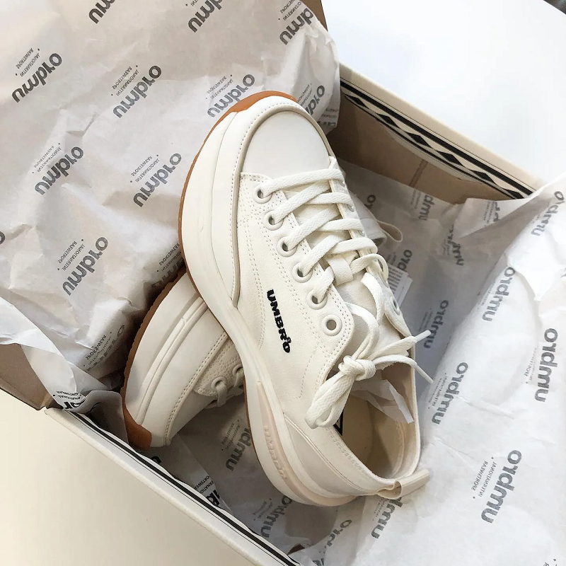 清仓特价韩国代购umbro茵宝ins风增高复古百搭帆布老爹鞋小白鞋