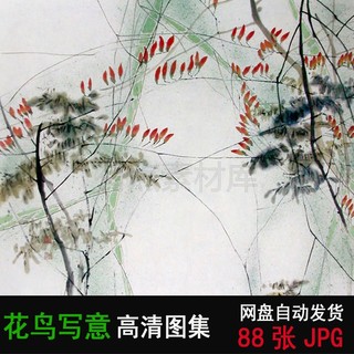 写意花鸟画作品高清图集国画水墨画临摹参考JPG素材