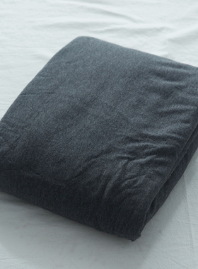 ZZ超柔纯棉全棉针织棉纯色床单床笠单双人床1.2 1.5 1.8床深灰色