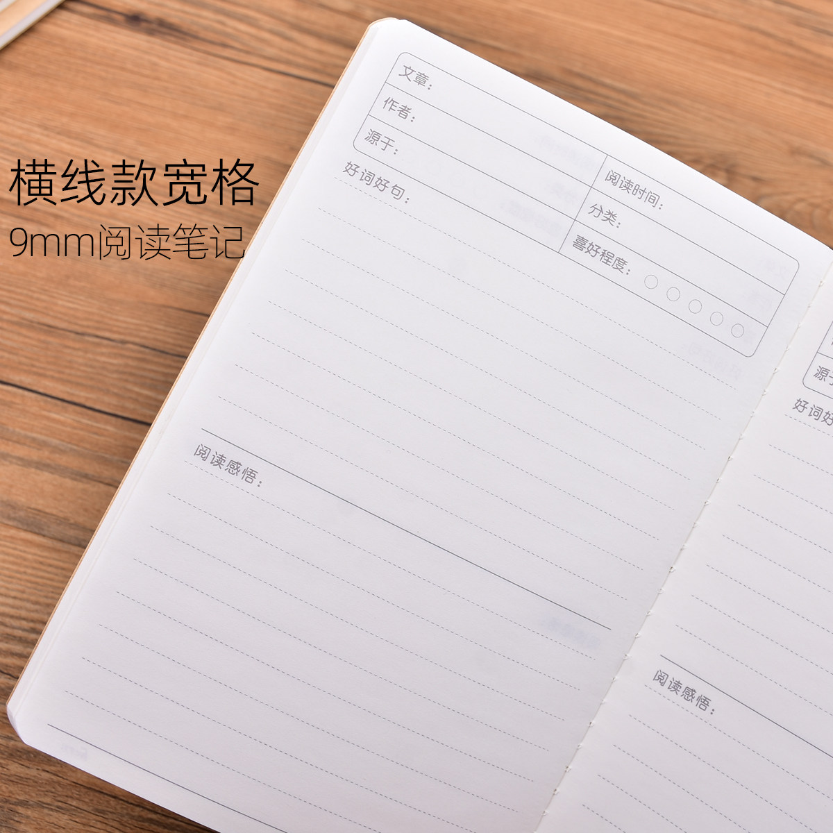 大行距款阅读笔记本牛皮纸封面