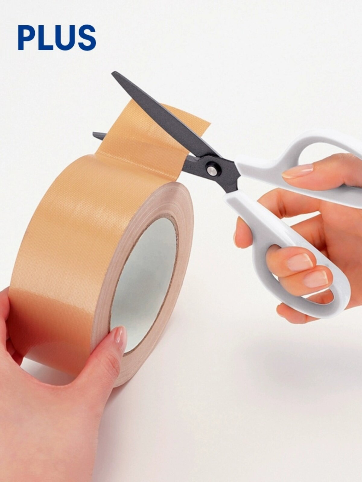 JAPAN PLUS 사무실 홈 포장 30도 아크 가위 붙지 않는 사무실 학생 가위