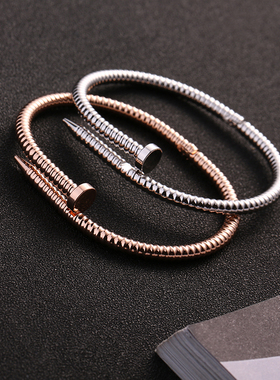 欧美风情侣钉子手镯