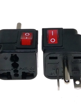 稳不落带开关中国台湾NEMA 6-20P美标220V空调插座T型万用转换插