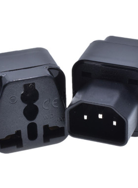 PDU品字转换插头UPS C13插转万能插座 服务器IEC320-C14品字公头