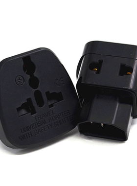 PDU UPS服务器IEC320-C14大面板一转二万用转换插头带安全保护门