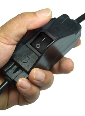 黑色红色船形线上中途开关3-220V通用大功率16A/30A四脚两档带灯