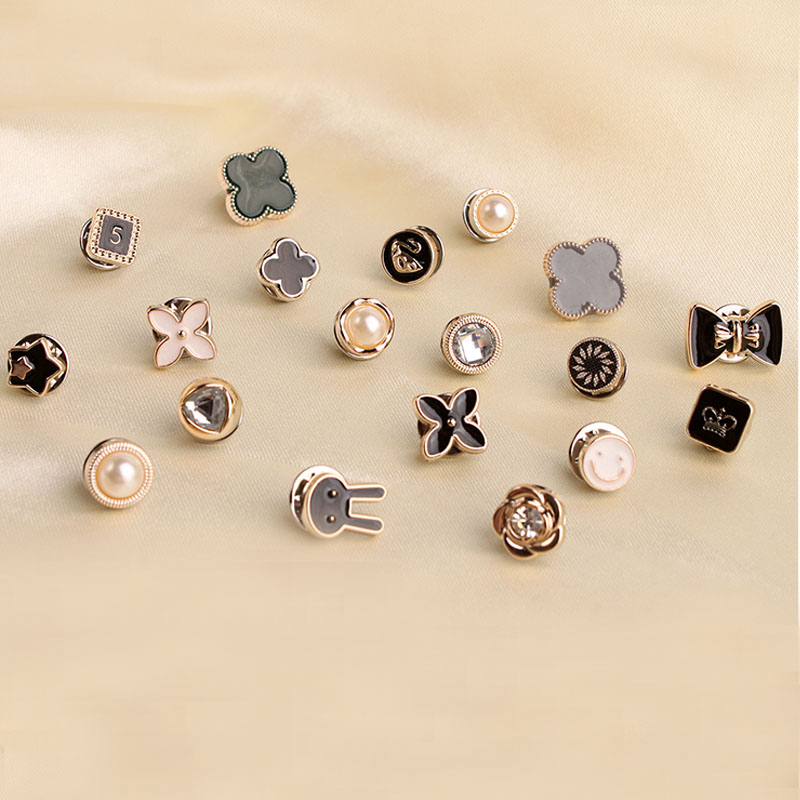 小胸针女开衬衫毛衣防走光扣领针隐形v领口装饰免缝钉纽扣拆卸韩