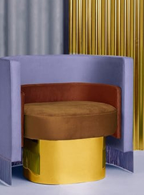 3款舞狮胡须高脚吧凳Masquespacio西班牙Matteo Thun五金休闲躺椅