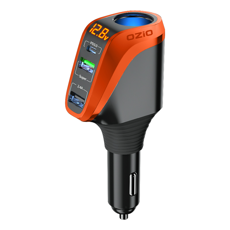 车载充电器超级快充车充汽车点烟器转换器插头一拖三车用usb插座