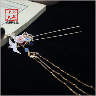 清仓处理！古风步摇发簪子超仙气复古典汉服配饰发饰长流苏珠钗簪