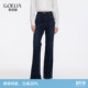 穿搭休闲高腰喇叭长裤 冬季 1ECCCD110 女新款 歌莉娅加绒牛仔裤