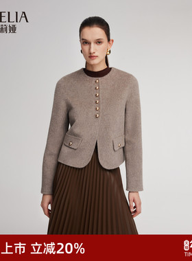 歌莉娅羊毛短款外套女2025新款冬季高级感小香风穿搭1ENC6E3V0