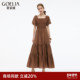 歌莉娅天丝连衣裙女夏季 2025新款 大方得体裙子好看长裙1E5R4K82B