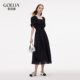 裙子1E5R4K800 法式 歌莉娅天丝连衣裙女夏季 大方得体穿搭2025新款