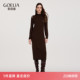 打底配大衣连身裙 修身 首降3折 歌莉娅羊毛连衣裙女秋冬2025新款