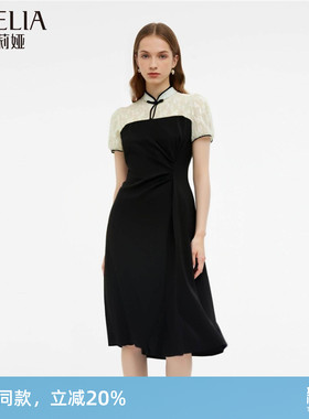 歌莉娅国风旗袍女夏季新款小个子盘扣新中式连衣裙1C6C4H5Q0