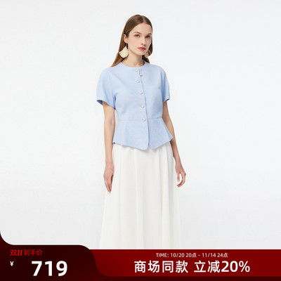 歌莉娅夏季通勤小香风两件套装裙