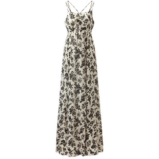 歌莉娅吊带连衣裙女夏季超好看独特碎花裙子法式高级感度假风长裙