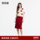 歌莉娅红色套装 女秋冬本命年两件套穿搭高级新年战袍减龄一整套裙