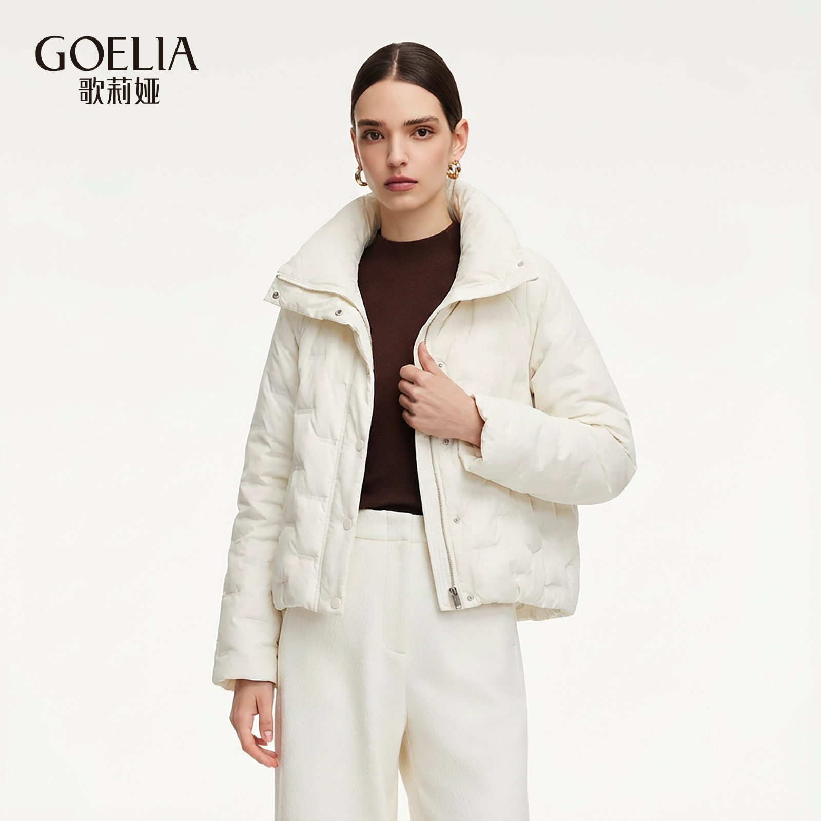歌莉娅95鹅绒轻薄羽绒服外套女