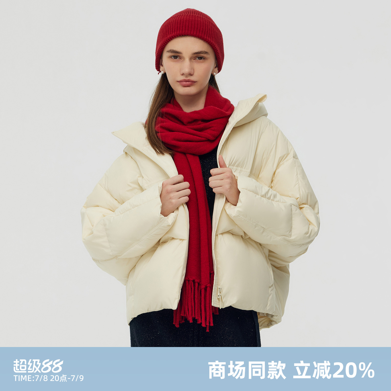 GLORIAGOELIA冬季新品羊毛流苏围巾1CSC9A270