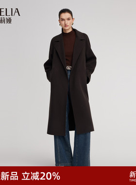 歌莉娅男女款羊毛羊绒大衣2025新款冬季穿搭毛呢长外套1ENC6N0H0