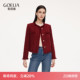 漂亮新年战袍 春季 歌莉娅红色本命年穿搭小香风短款 外套女2026新款