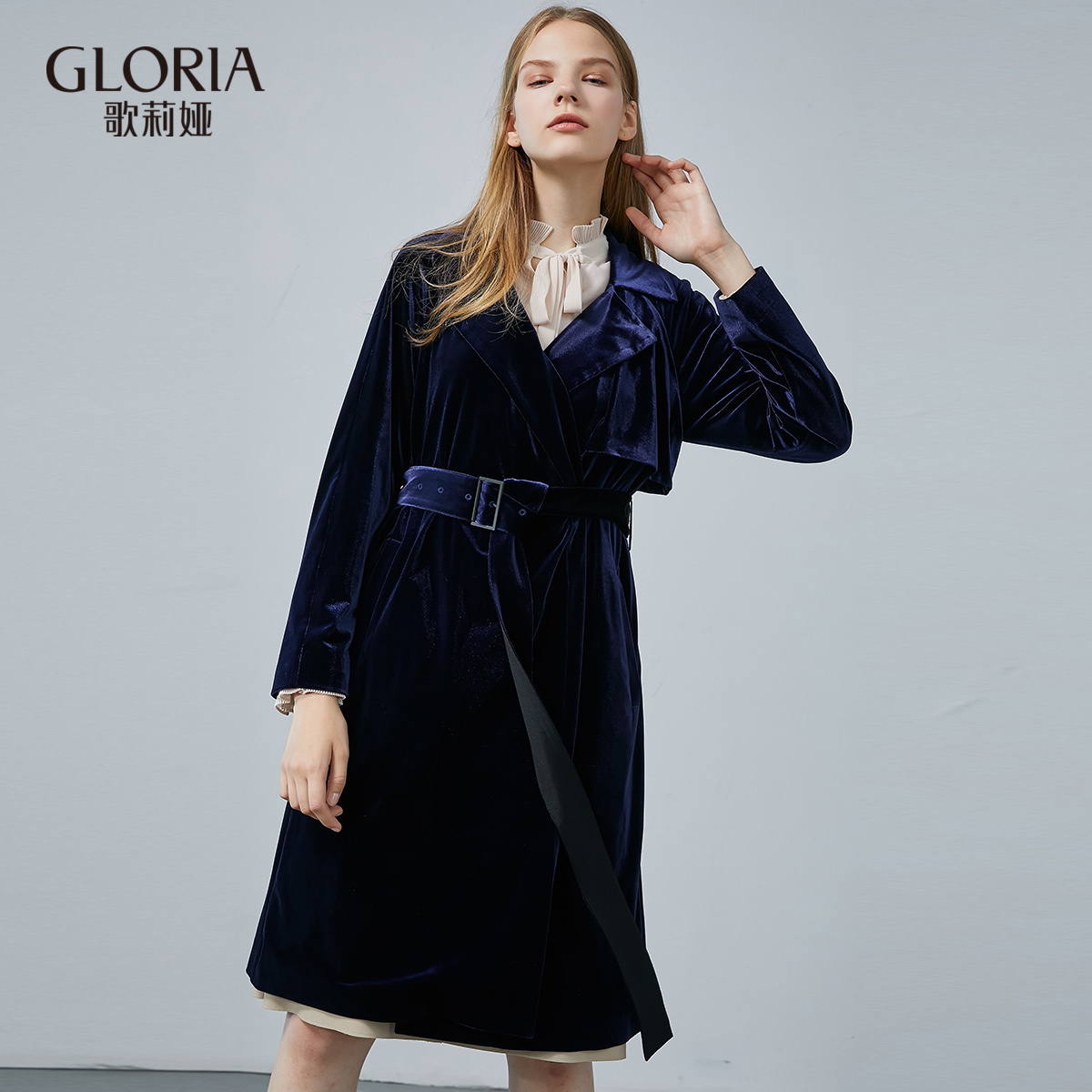 GLORIA/¸èÀòæ«Å®×°ÐÂÆ·Öг¤¿î·Áì·çÒÂË¿ÈÞÍâÌ×179K6E840