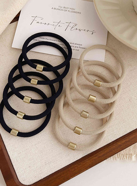 复古黑色小肠发圈女扎头发橡皮筋网红高级感发绳气质简约头绳