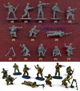凯撒Caesar二战1:72兵人模型H071二战美军美国陆军可做诺曼底登陆
