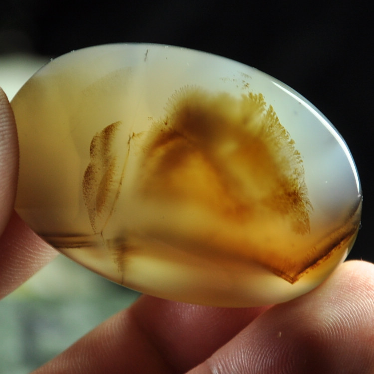 天然水草玛瑙石 原石 观赏石 男款女款 手把件 宛如梦境 编号53