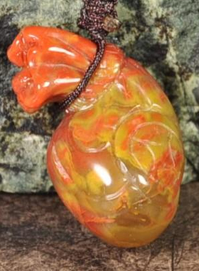 缟玛瑙北票战国红毛衣链