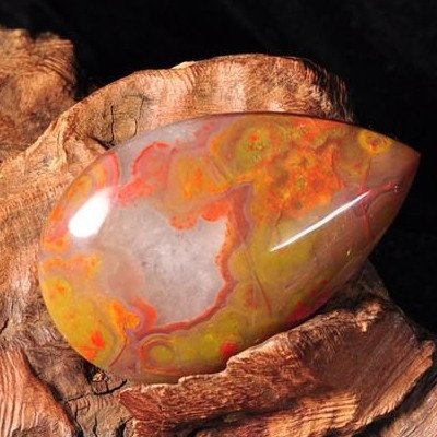 手把件无裂精品长约7.68cm天然北票战国红缟玛瑙大型水滴男款女款