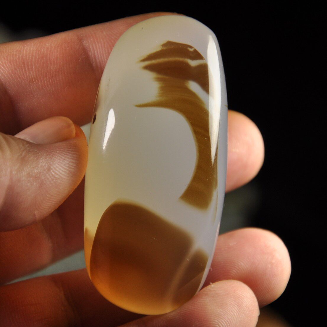 精品未优化原色天然马料海洋玉髓水草玛瑙原石手把件36观赏石把玩